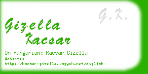 gizella kacsar business card